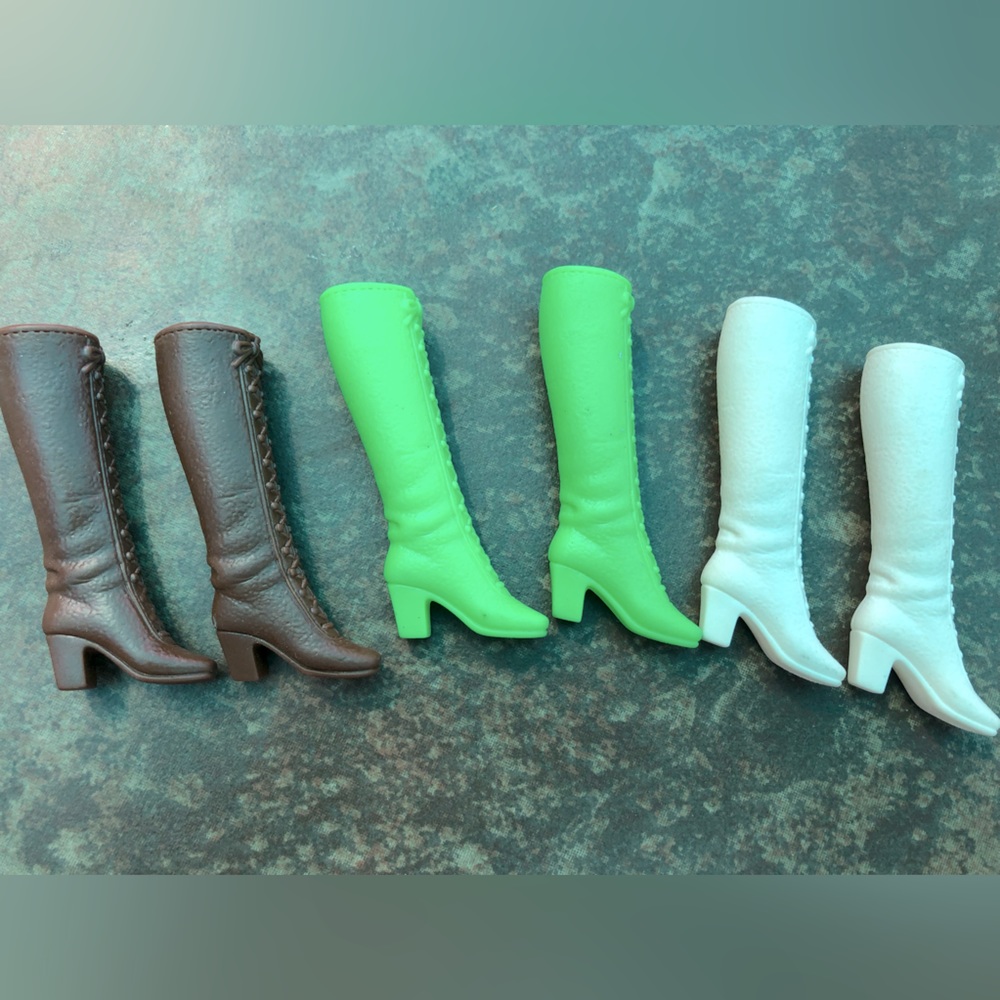 3 pairs of Barbie Boots